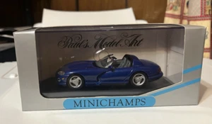 Dodge Viper cabriolet 1/43 Minichamps 1993 blu 430 144031 - Foto 1 di 6