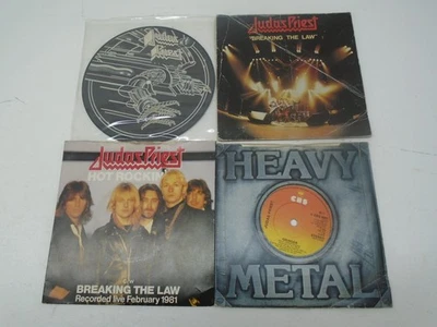 Judas Priest 7" Single + Picture Disc Job Lot Rock Various Titles c. 1980s Foto 1 de 4