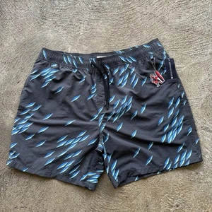 NWT Reyn Spooner Fish Swarm Storm Obsidian Swim Trunks Shorts Men's Large - Picture 1 of 4