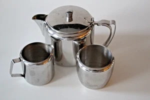 Vintage/Retro 18-8 Stainless Steel Tea/Coffee Pot - Picture 1 of 9