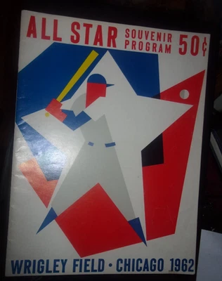 1962 MLB All Star Game program @ Wrigley Field NrMT unscored Maury Wilson MVP - Image 1 of 2