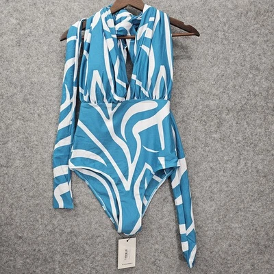 Traje de baño DiarraBlu para mujer L azul remolino acolchado multivía infinito traje de baño NUEVO Foto 1 de 4