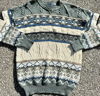 Vintage Pendleton Geometric Nordic Style Pure Wool Knit Sweater Mens Size XL - Image 1 of 4