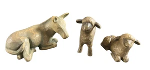 Willow Tree Nativity Stable Animals 2 Lambs 1 OX 1999 Replacement Animals - Picture 1 of 4