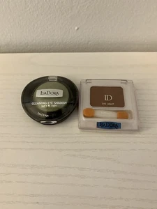 VTG 2X IsaDora Gleaming Eye Shadow Wet Dry Pistachio Green Light 77 Cacao Dream - Picture 1 of 12