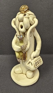 Joe Peck Tweeples Veterinarian Whistle Figure W/ Cat 1999 - Picture 1 of 9