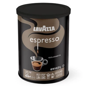 Espresso gemahlener Kaffee, mittlere Röstung, 100 % Arabica, 8 Unzen Dose (6er Pack) - Bild 1 von 12