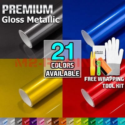 Gloss Metallic Glossy Candy Decal Car Vinyl Wrap Film Sticker Sheet Sparkle DIY - Image 1 of 4