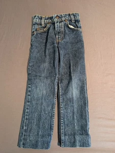 Levi Strauss & Co. Kids Denim Blue Jeans size 7 305 Regular Fit Made in USA - Picture 1 of 8