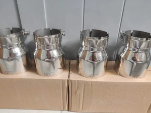 4 x Bmw Exhaust Tips Chrome Silver MP M2 M3 M4 M5 M6 F80 F82 F83 F87 F10 F12 F06 - Picture 1 of 9