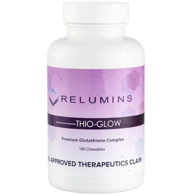 Relumins Thio-Glow 咀嚼下谷胱甘肽复合物带生物素,180 克拉 — 第 1/4 张图片