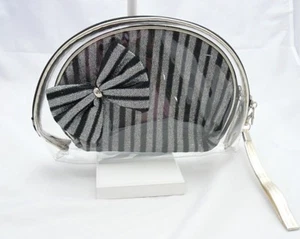 Trousse maquillage noire/argentée paillettée 2 en 1 noeud 27 x 18,5 x 8 cm  - Imagen 1 de 3