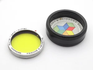 Rollei Bayonet 1 Medium Yellow (Gelb-Mittel) Filter (#1) - inc Orginal Case - Picture 1 of 2