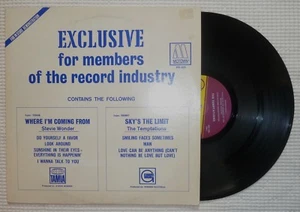 MOTOWN Mega Rare Industry Promo Only Split 12" Stevie Wonder Temptations LP EX - Foto 1 di 2