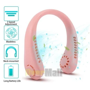 1500mAh USB Neck Hanging Fan Cooling Air Cooler Portable Little Air Conditioner - Picture 1 of 31