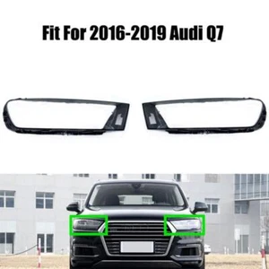 Pair of Headlight Lens Headlamp Shell Clear Cover Fit For 2016-2019 Audi Q7 - Picture 1 of 5