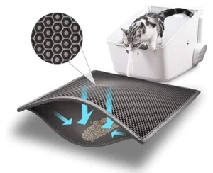 Cat Litter Mat Litter Trapper Size 24” X 15”, Honeycomb Double-Layer - Picture 1 of 9
