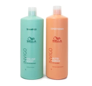 Wella Invigo Bodifying Shampoo 1000ml & Nutri Enrich Conditioner 1000ml Duo - Picture 1 of 1