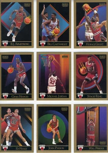 Juego completo de baloncesto Skybox 1990-91 alto grado n.º Michael Jordan Payton con álbum - Imagen 1 de 3