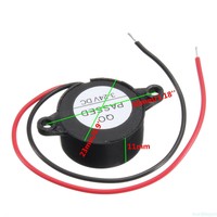 1x3-24V Black Color Piezo Electronic Tone Buzzer Alarm Continuous Sound 12V 95DB