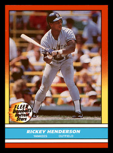 1988 Fleer Hottest Stars Rickey Henderson HOF #16 New York Yankees NM-MINT