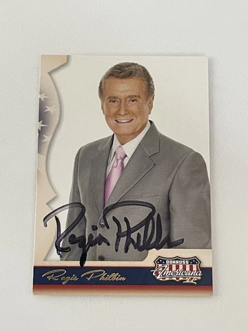 Regis Philbin #123 signed autograph auto 2008 Donruss Americana Cover