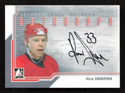2013 ITG Decades 1990's -KRIS DRAPER (Red Wings) *Certified AUTOGRAPHED* - Image 1 of 2