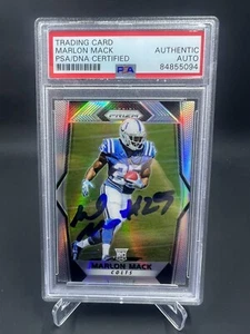 Marlon Mack Signed 2017 Panini Prizm Silver RC IP Auto PSA/DNA Colts - Picture 1 of 2