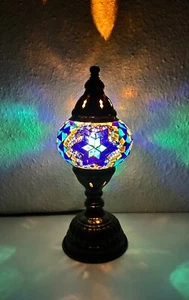 Mosaik Tischlampe S Mosaiklampe Samarkand-Lights Blau Stern - Bild 1 von 5