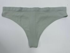 Victorias Secret Stretch Thong Panty Sz Large Seamless Light Green Ribbed 144-16