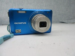 Cámara digital Olympus D-715 14 MP HD película azul cargador tarjeta 2 GB batería - Imagen 1 de 3