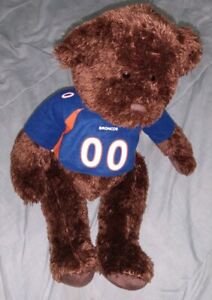 Denver Broncos 14" Inches Sitting Plush Teddy Bear Stuffed Animal NFL 