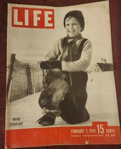 Life Magazine February 2 1948 Maine Schoolboy California Gold Long Island RR - Picture 1 of 7