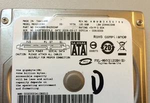 Fujitsu MHY2120BH, 120GB, CA26344-B32104BA, disco duro donante SATA 2.5 - Imagen 1 de 2