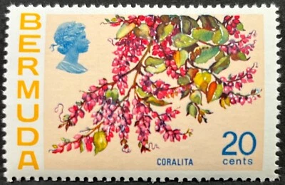Bermuda, Scott 323, 1975 Flower Series, 20 Cents,  MNH, VF - Image 1 of 2