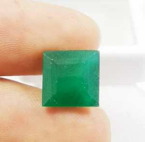 7.63 Ct Certified Natural Emerald From Zambia Loose Gemstones Square Shape. - Picture 1 of 4