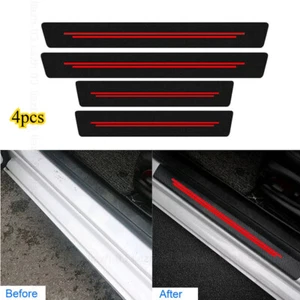4PCS Car Door Plate Sill Scuff Cover Anti-Scratch Sticker Protector Strip Decal - Picture 1 of 11