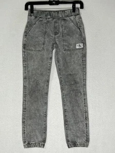 Calvin Klein Gray Denim Jogger Jeans Pants Cotton Girl’s Size M 8-10 Years Old - Picture 1 of 7