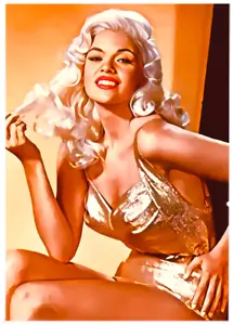 Jane Mansfield * ACEO personalizado * Novedad divertida * CELEBRIDAD * Tarjeta de arte * ATC - Imagen 1 de 2