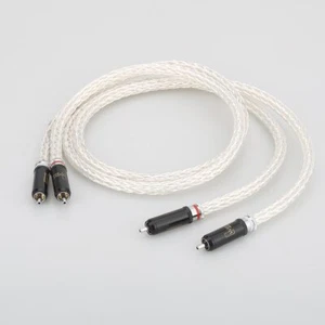 Preffair 6AG Silver Plated OCC 12 Strands Audio Cable With WBT RCA Plug Cable - Picture 1 of 14