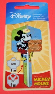 NUOVA chiave casa originale 1928 design Disney forma testa di Topolino KW1/KW10 vuota - Foto 1 di 2