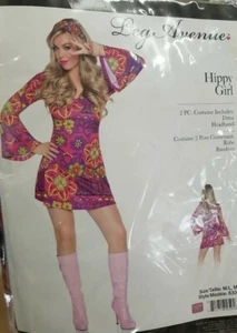 Sexy Leg Avenue bell sleeve hippy gogo costume dress size:M/L, M/G - Picture 1 of 1