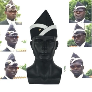 Cappello Cosplay Ghana Pallbearers Bara Danza Cappello Nero Funerale Danza Esposizione Display Nuovo - Foto 1 di 12