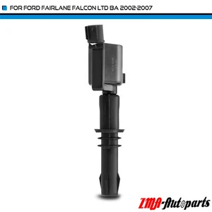 Ignition Coil for Ford Fairlane Falcon LTD BA BF V8 5.4L Petrol 2002-2007 2 Pins - Picture 1 of 8