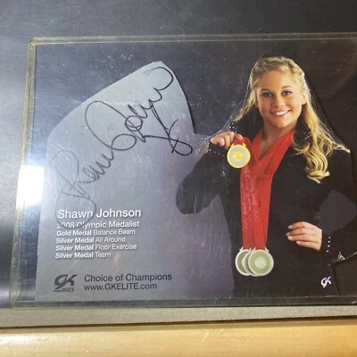 SHAWN JOHNSON AUTÓGRAFO GIMNASIA OLÍMPICA ORO  Foto 1 de 3