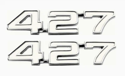 OER Diecast 427 Front Fender Emblem Set For Bel Air Biscaye Camaro Impala Nova - Image 1 of 4