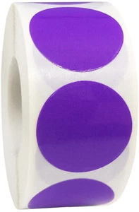 Bopp Circle Dot Stickers | 1" Inch Round - 500 Pack | Pick One Color - Picture 1 of 27