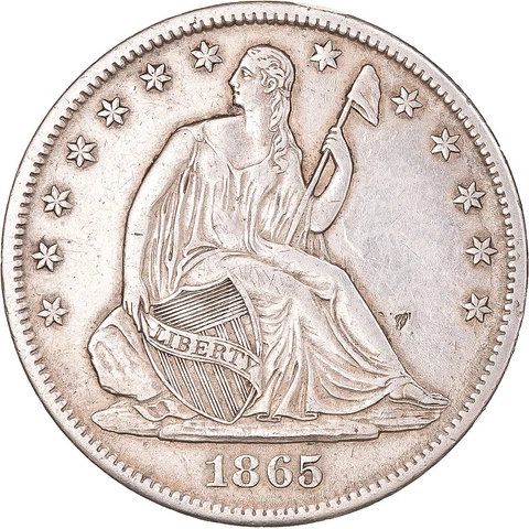 [#1066482] Coin, United States, Seated Liberty Half Dollar, 1865, U.S. Mint, San Cover