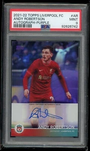 2020/21 Topps Andy Robertson Auto! /15! #AR! Liverpool Team Set! PSA 9!Fast Ship - Picture 1 of 2
