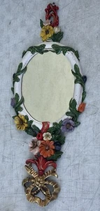 Euromarchi Carved Resin Made In ITALY Floral Decor Wall Mirror 23" Multi Color - Picture 1 of 16